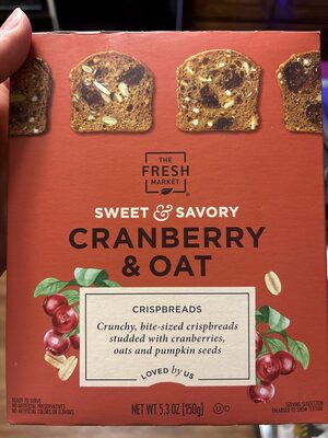 Sweet & Savory Cranberry & Oat Crispbreads