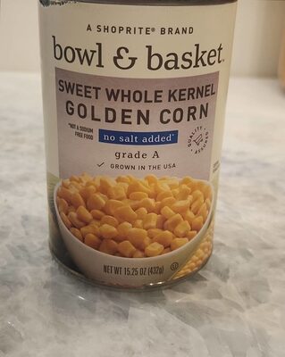 Sweet Whole Kernel Golden Corn NO Salt Added