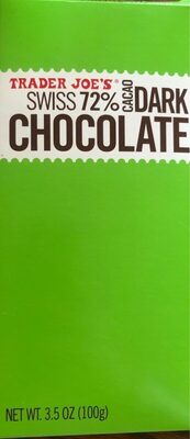 Swiss 72% Cacao Dark Chocolate