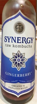 Synergy raw Kombucha Gingerberry