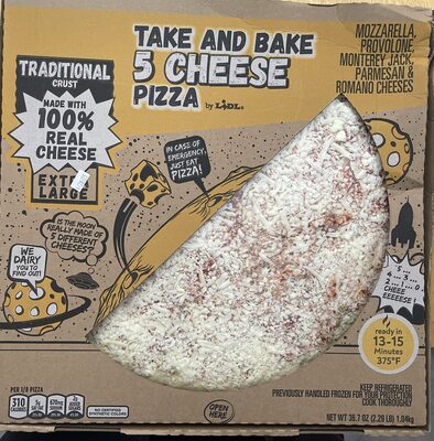 Take And Bake 5 Cheese Pizza By Lidl