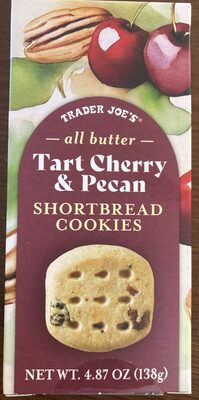 Tart Cherry and Pecan shortbread cookies