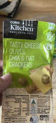 Tasty Cheese, Olives, Chia & Oat Crackers