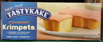 Tastykake, krimpets, iced sponge cakes, strawberry