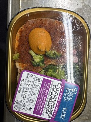 Texas Style Bbq Seasoned Bone In Pork Rib Chop