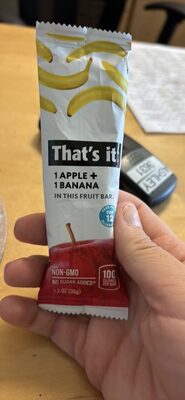 That's it! 1 Apple + 1 Banana Fruit Bar