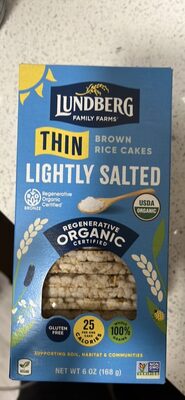 Thin Brown Rice Cakes Lightly Salted