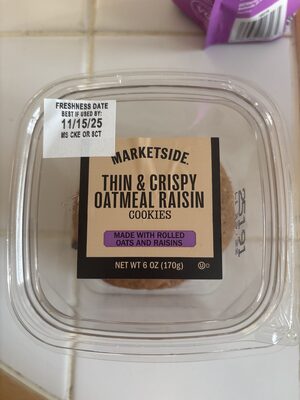 Thin & crispy oatmeal raisin cookies