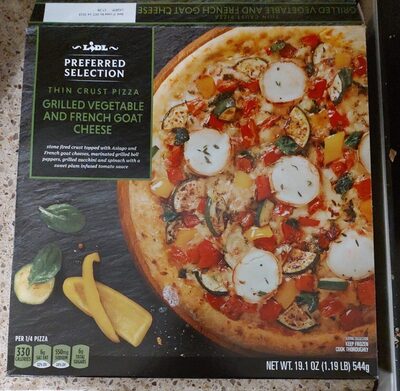 Thin Crust Grilled Vegetable And French Goat Cheese Pizza