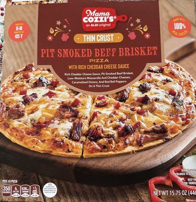 Thin Crust Pit Smoked Beef Brisket Pizza