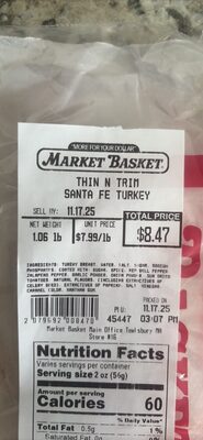 Thin N Trim Santa Fe Turkey