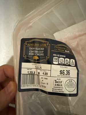 Thin Sliced Center Cut Pork Chops