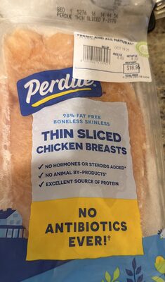 Thin sliced chicken breast