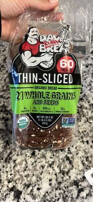 THIN-SLICED ORGANIC BREAD 21 WHOLE GRAINS AND SEEDS
