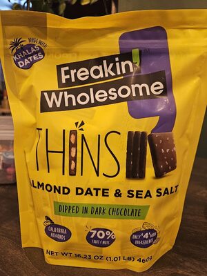 Thins Almond Date & Sea Salt Dipped in Dark Chocolate