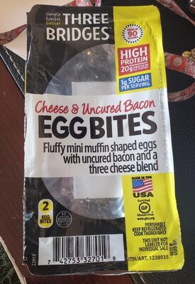 Three bridges cheese & uncured bacon egg bites