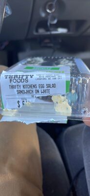 THRIFTY KITCHENS EGG SALAD SANDWICH ON WHITE