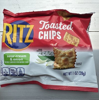 Toasted chips, sour cream and onion