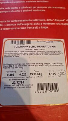 Tomahawk di suino marinato Belli Pronti