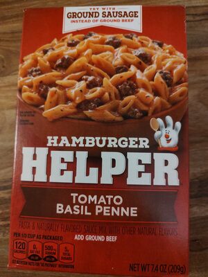 Tomato Basil Penne Hamburger Helper