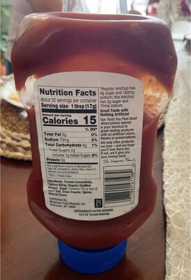 Tomato Ketchup 50% less sodium