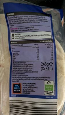 Tortilla wraps mini white