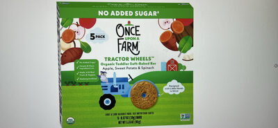 Tractor Wheels Organic Toddler Soft-Baked Bar Apple, Sweet Potato & Spinach