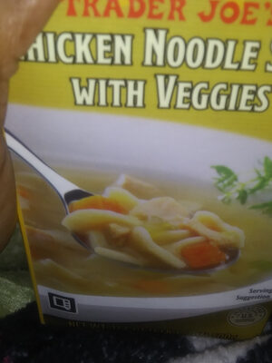 Trader joe's, chicken noodle soup with veggies