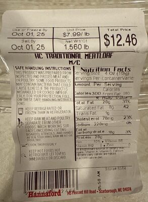 Traditional Meatloaf