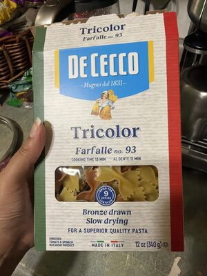 Tricolor Farfalle Macaroni Pasta