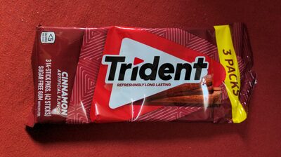 Trident gum cinnamon sugar free1x3 pk