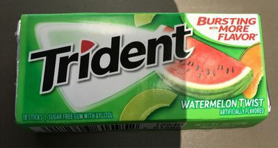 Trident gum, watermelon twist, sugar free