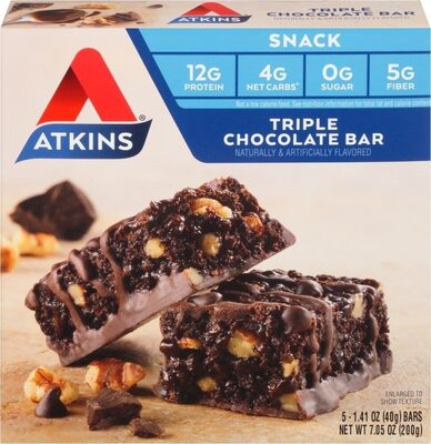 Triple chocolate snack bar