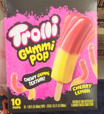 Trolli gummi pop cherry lemon