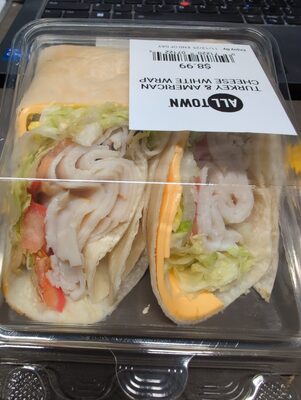 Turkey & American Cheese White Wrap