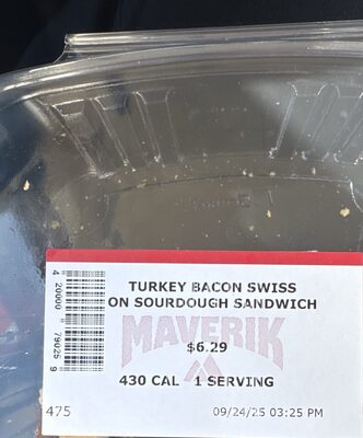 Turkey Bacon Cheese Sourdough Sandwich