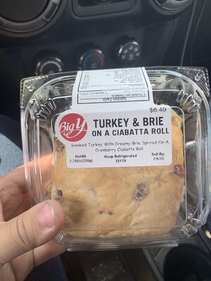 Turkey & Brie On A Ciabatta Roll