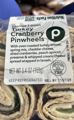 Turkey cranberry pinwheels