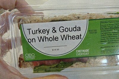 Turkey & Gouda On Whole Wheat