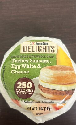 Turkey sausage, egg white, and cheese