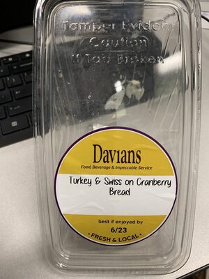 Turkey & Swiss On Cranberry Bread