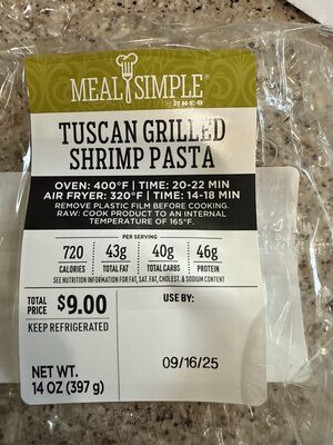 Tuscan Grilled Shrimp Pasta