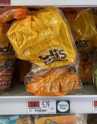 Udi's, soft & chewy plain bagels