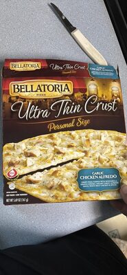 Ultra Thin Crust Garlic Chicken Alfredo