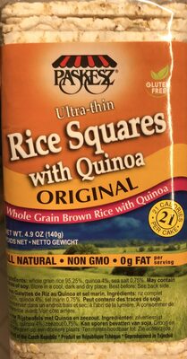 Ultra-Thin Rice Squares With Quinoa