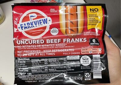 Uncured beef franks
