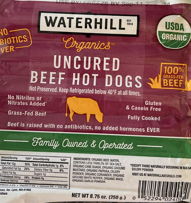 Uncured Beef Hot Dogs