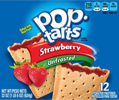 Unfrosted strawberry pastries