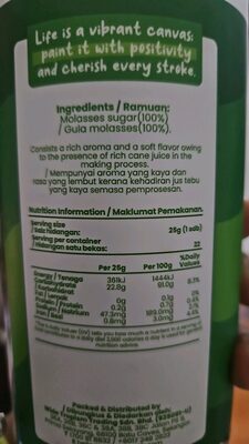 Unrefined molasses sugar