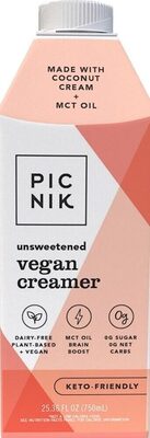 Unsweeted vegan creamer